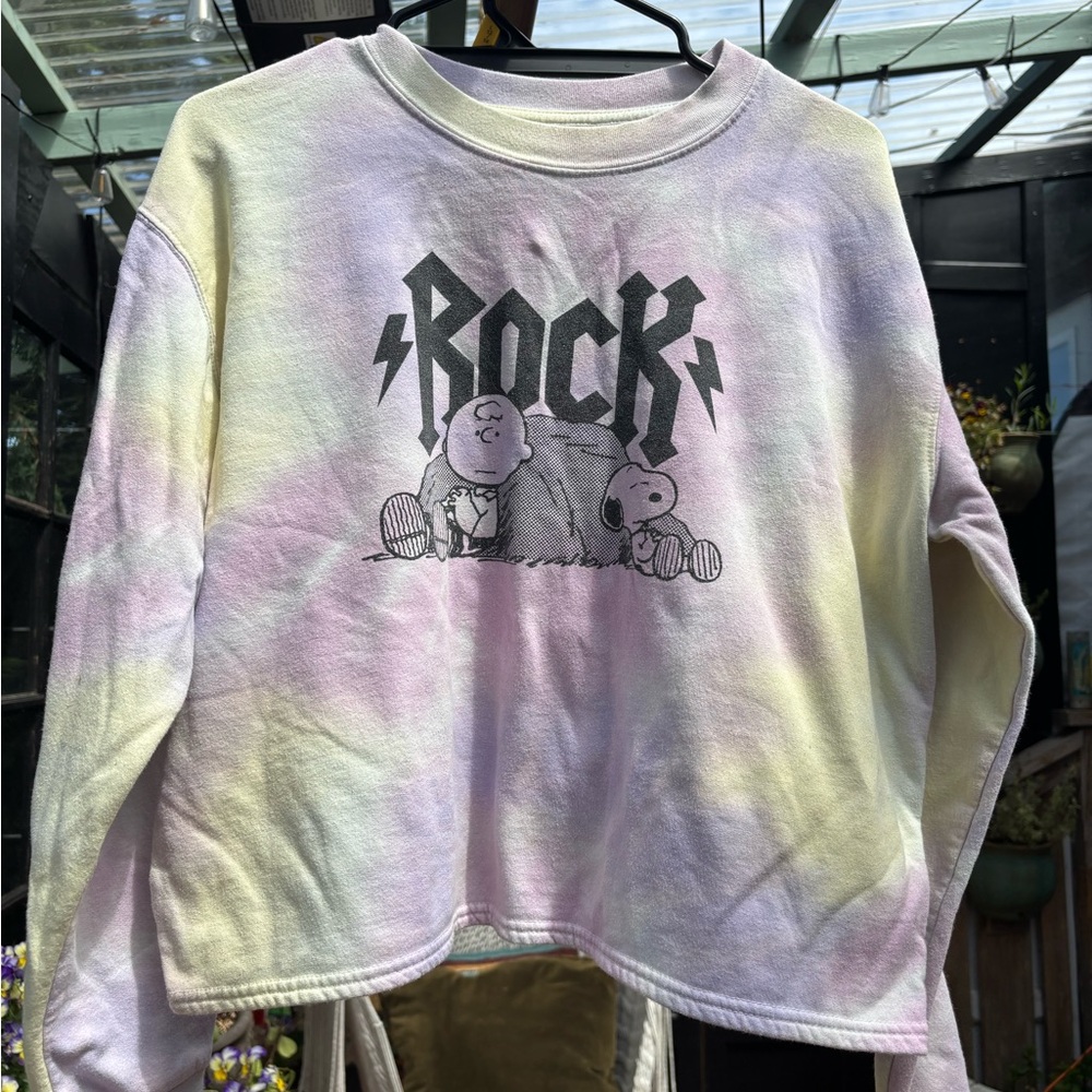 Peanuts Pastel Tie-Dye Rock Sweatshirt